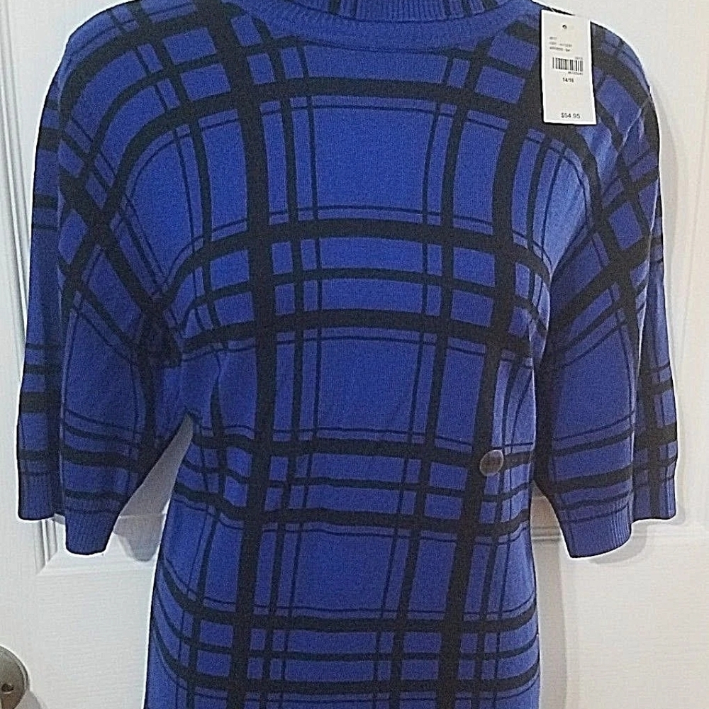 Lane Bryant Vibrant Blue Knit Top 14/16 Size